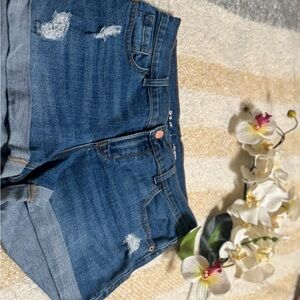 Old Navy Dark Blue Distressed Women's Jeans